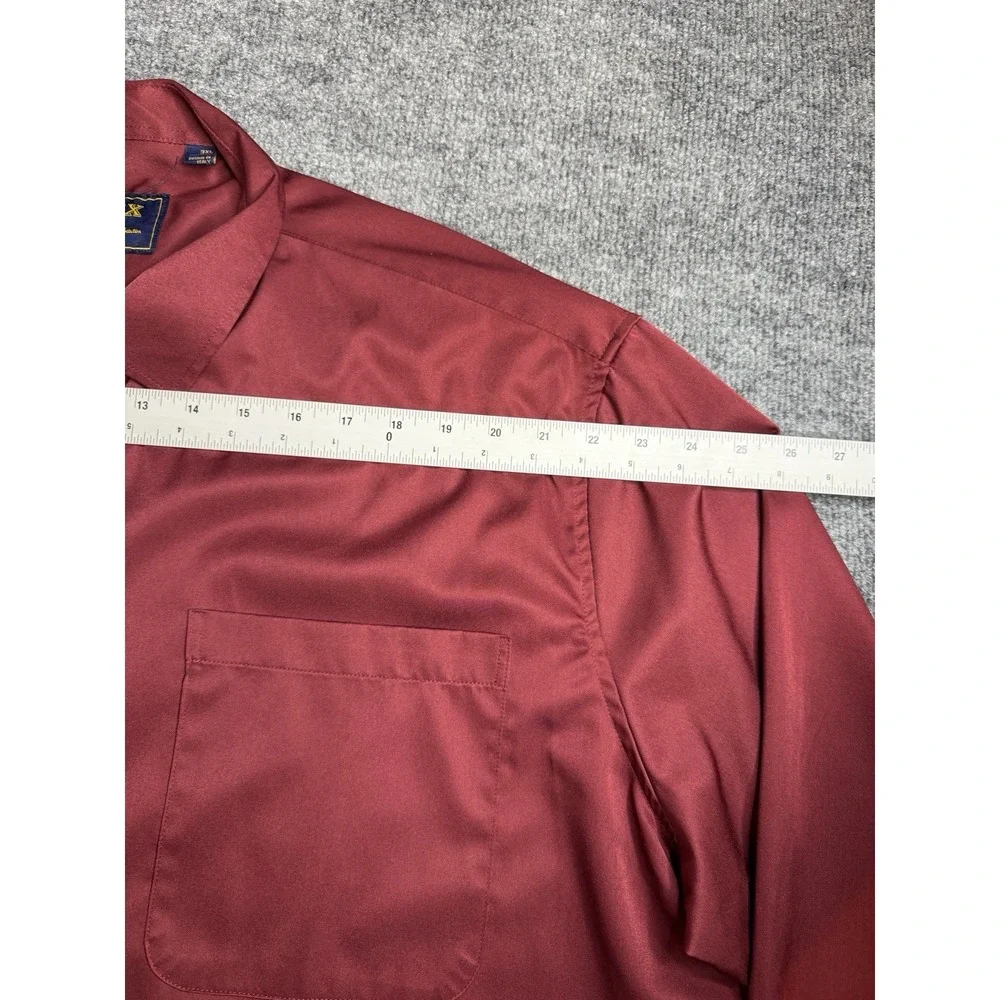 Flex Men's Luxury Collection Designed‎ in Italy Long Sleeve Red Shirt 3XL